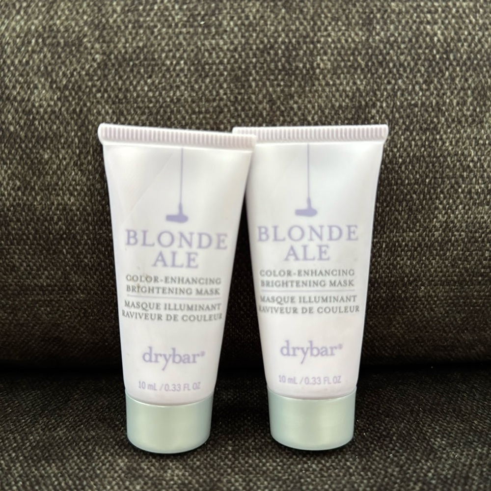 2x Drybar Blonde Ale Color Enhancing Mask travel size .33 ounces each.